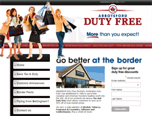 Tablet Screenshot of abbotsforddutyfree.com